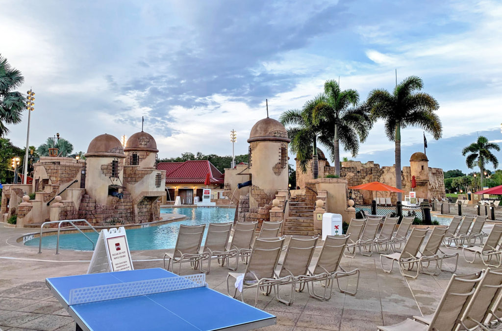 The main pool at Disney's Caribbean Beach Resort